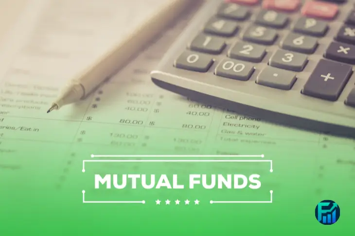 Calculator and financial papers illustrating mutual funds investment.