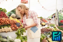Visiting local farmers' markets is more than just a shopping trip — it's a celebration of fresh, seasonal, and sustainable living. In the image, a smiling woman selects leafy greens from a colorful market stand filled with vibrant fruits and vegetables. With a reusable tote bag over her shoulder, she embodies the mindful shopper who values local produce and supports small-scale farmers. These markets offer a healthier, eco-friendly alternative to big supermarkets while strengthening community ties and promoting conscious consumption.