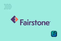 Fairstone Loan logo on a teal background with upward arrow graphics.