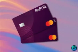 Two purple SoFi Unlimited Credit Cards with Mastercard® logo on a gradient background, representing SoFi’s 2% cash-back credit card for everyday purchases.