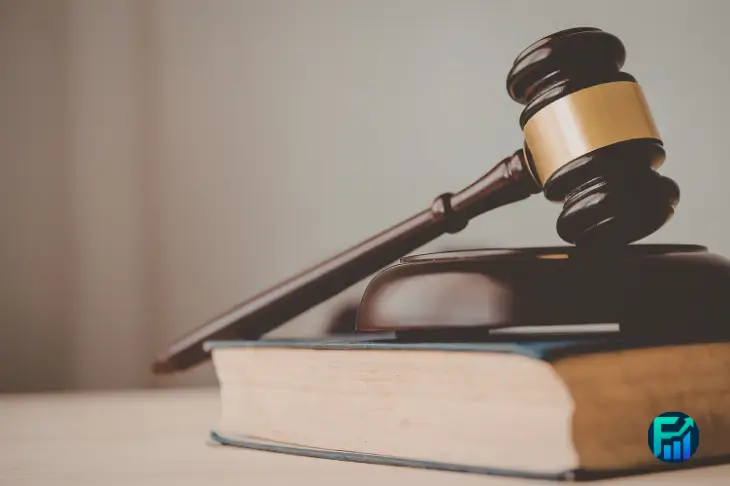 Car repossession laws, a judge’s gavel on top of a law book, symbolizing legal protections and repossession rules.
